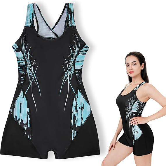 Damen Sportlicher Einteiler-Badeanzug R&B