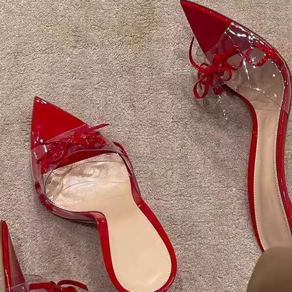 Damen moderne transparente High Heel Sandalen R&B
