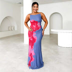 Damen Maxikleid mit schickem floralem Muster und elegantem Schnitt R&B