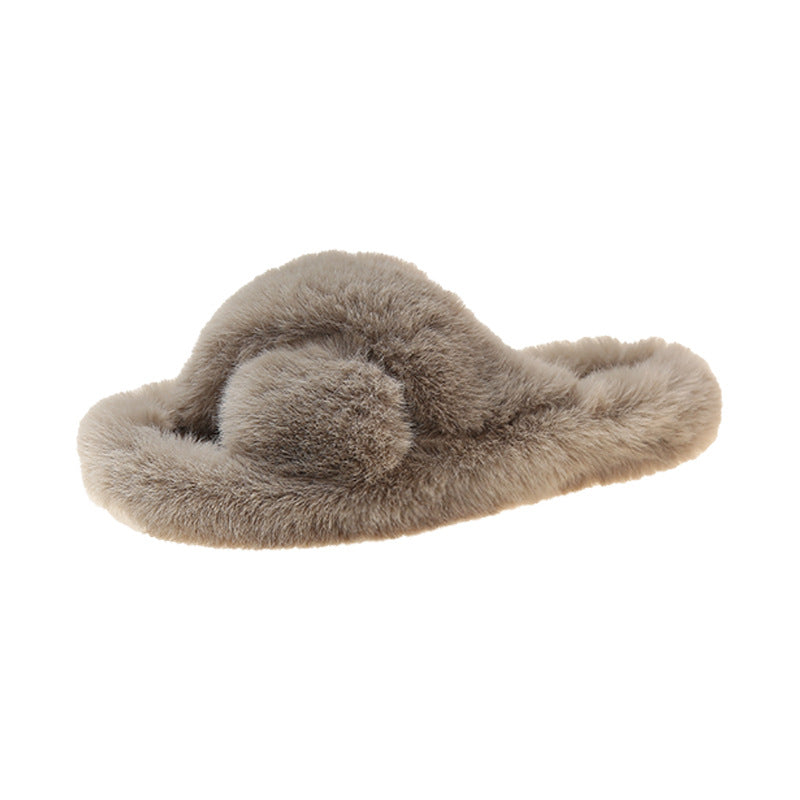 Damen Flauschige Hausschuhe mit kuscheligem Innenfutter R&B