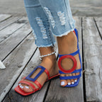 Damen modische Riemensandalen mit kreativem Schnallen-Design und komfortabler Fußbettung R&B