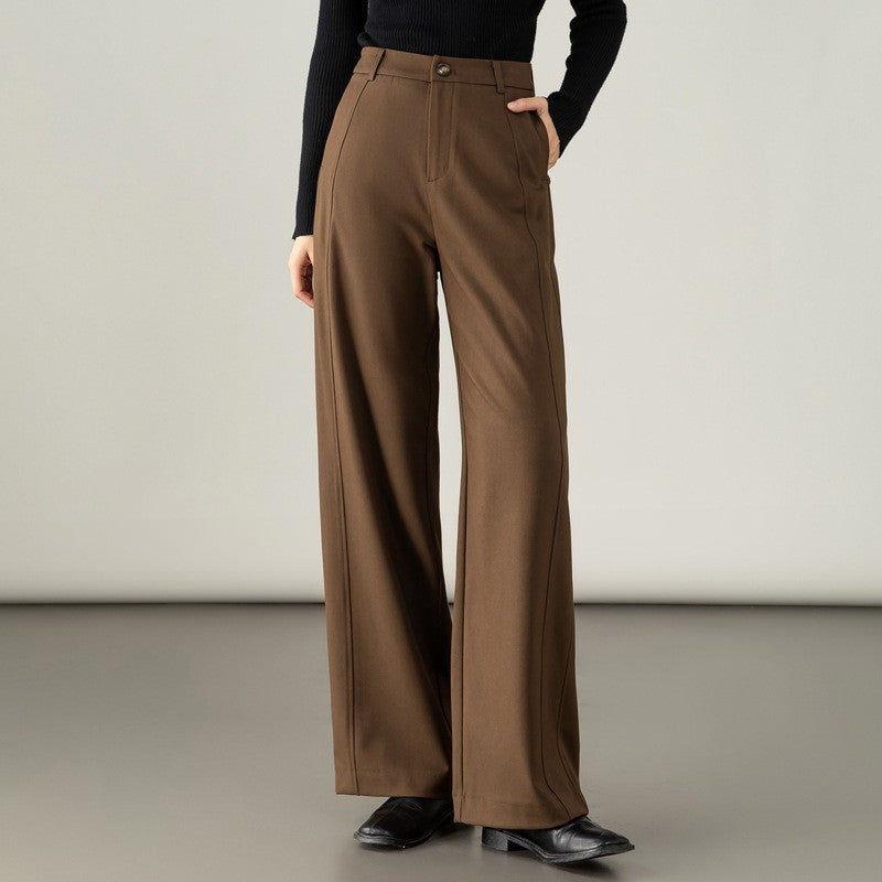 Damen elegante weite Stoffhose