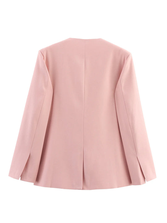 Damen modischer Blazer ohne Verschluss mit eleganter Silhouette R&B