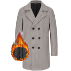 Herren eleganter Doppelreiher-Mantel im minimalistischen Design R&B