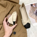 Damen elegante Ballerinas mit modischem Knotted-Design und hochwertigem Leder R&B