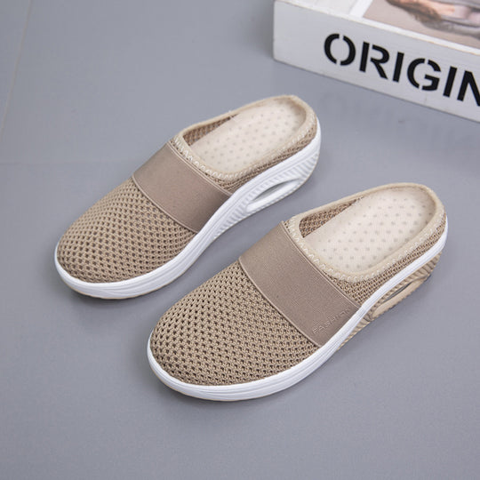 Damen atmungsaktive Slip-On Clogs mit elastischem Riemendesign R&B
