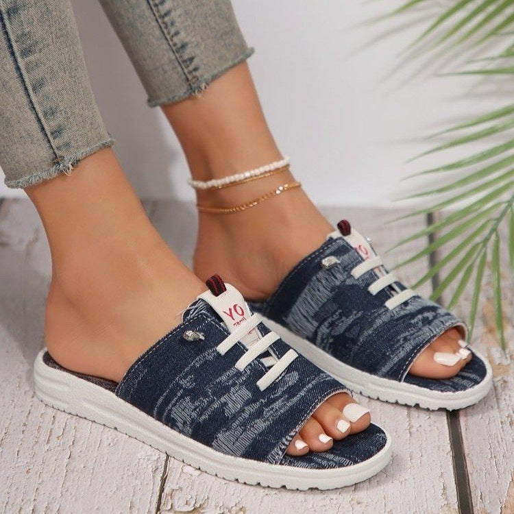 Damen Freizeitschuhe mit modischem Offene Zehen Bereich R&B