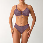 Damen Hochgeschnittener Bikini mit verspieltem Schlüssel-Ausschnitt R&B