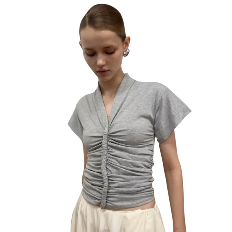 Damen figurbetontes Wickeloberteil R&B