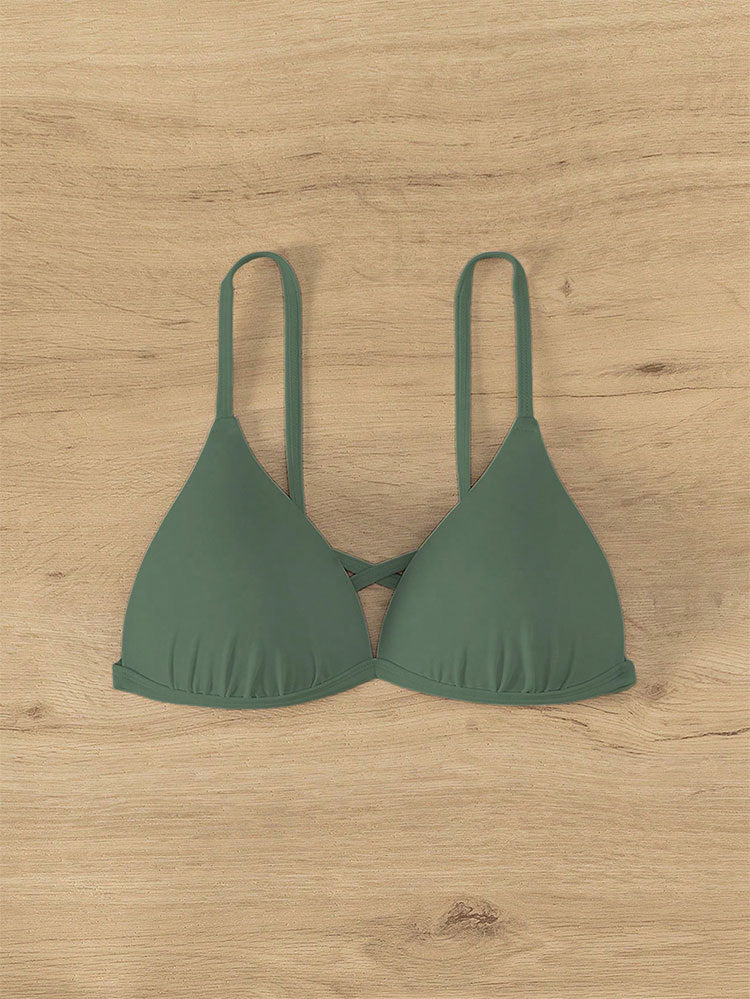 Damen Triangel-Bikinioberteil mit verstellbaren Trägern und elegantem Schnitt R&B