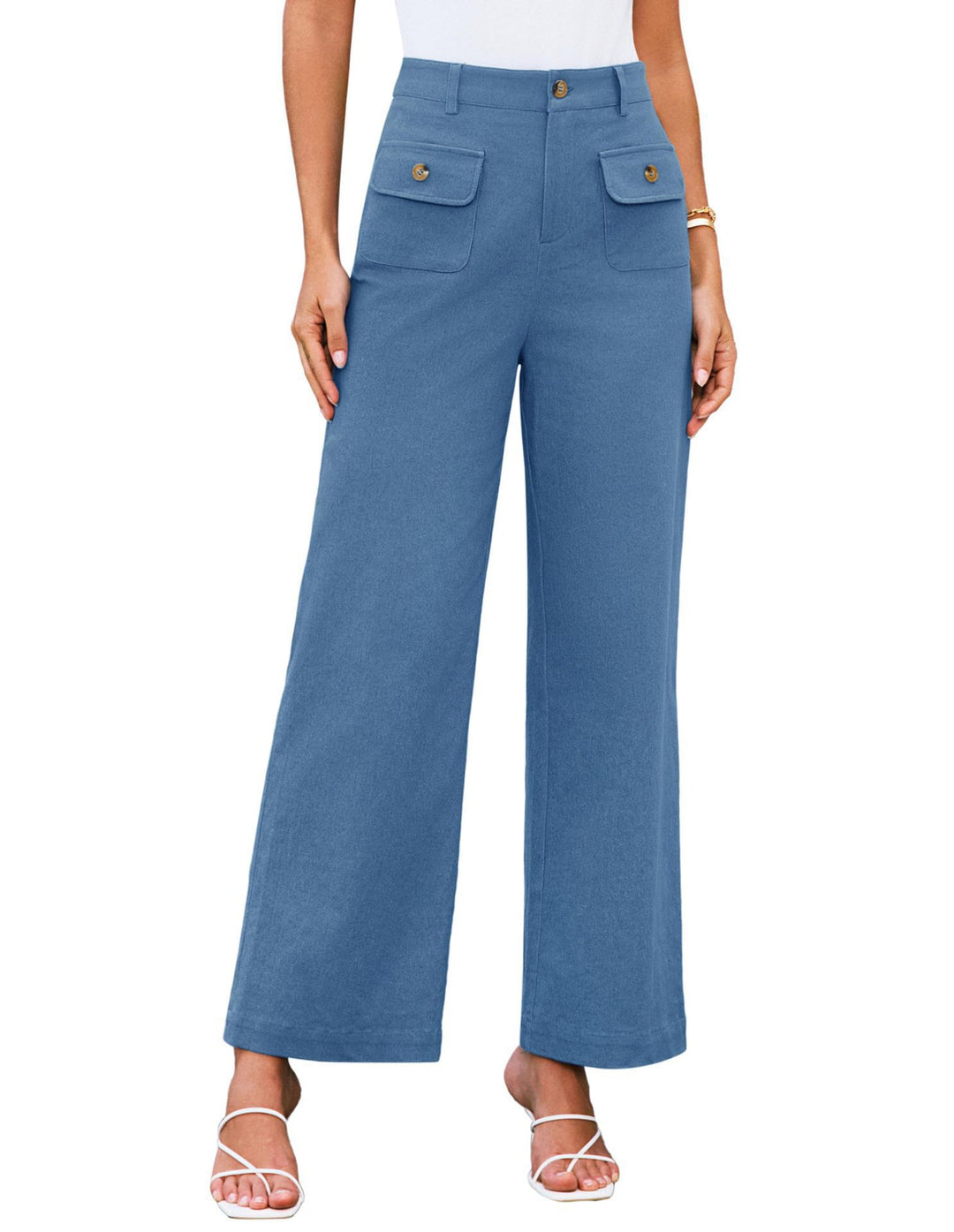 Damen weite Stoffhose mit praktischen Taschen R&B
