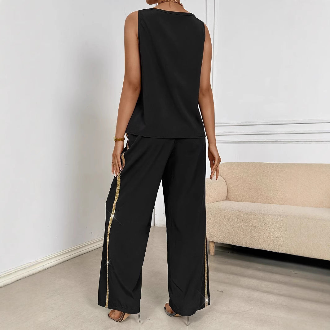 Damen elegantes und farbenfrohes Jumpsuit Set R&B