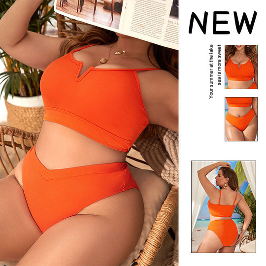 Damen Hochtailliertes Bikini-Set mit trendigem Oberteil R&B