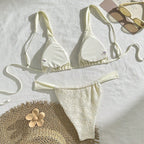 Damen Triangel-Bikini mit Rüschendetails R&B