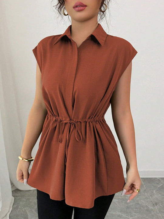 Damen lässige Bluse mit tailliertem Schnitt R&B