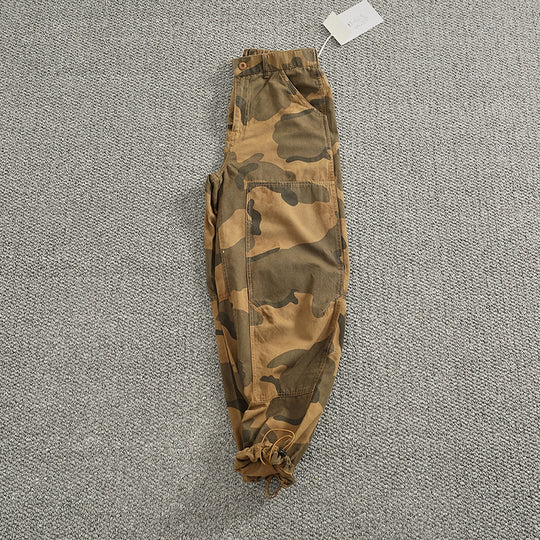 Herren Cargohose im stylischen Camouflage-Design mit elastischem Bund und praktischen Taschen R&B