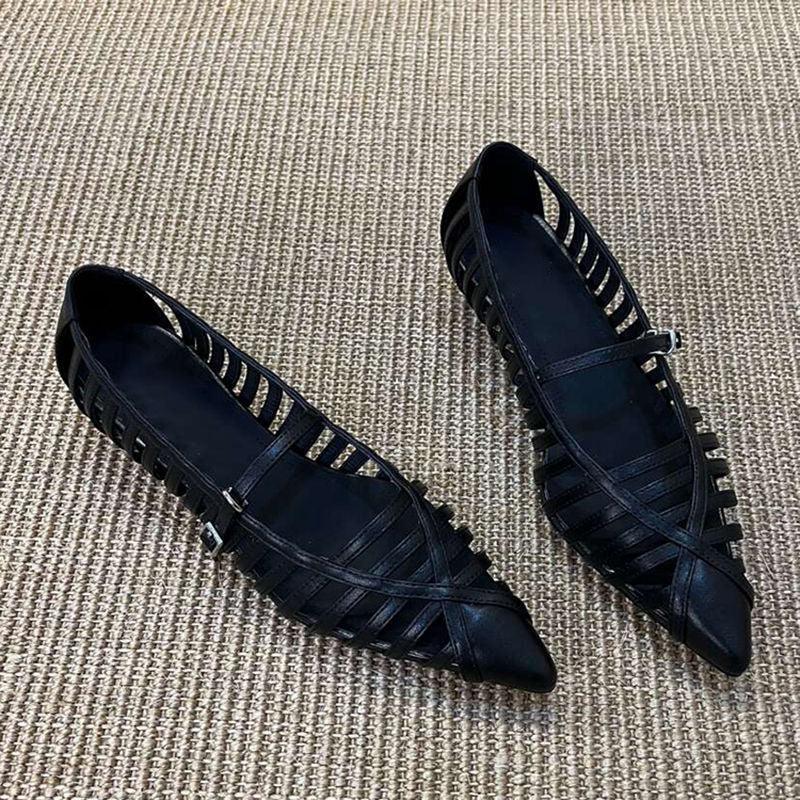 Damen Slingback Ballerinas mit raffiniertem Riemendesign R&B