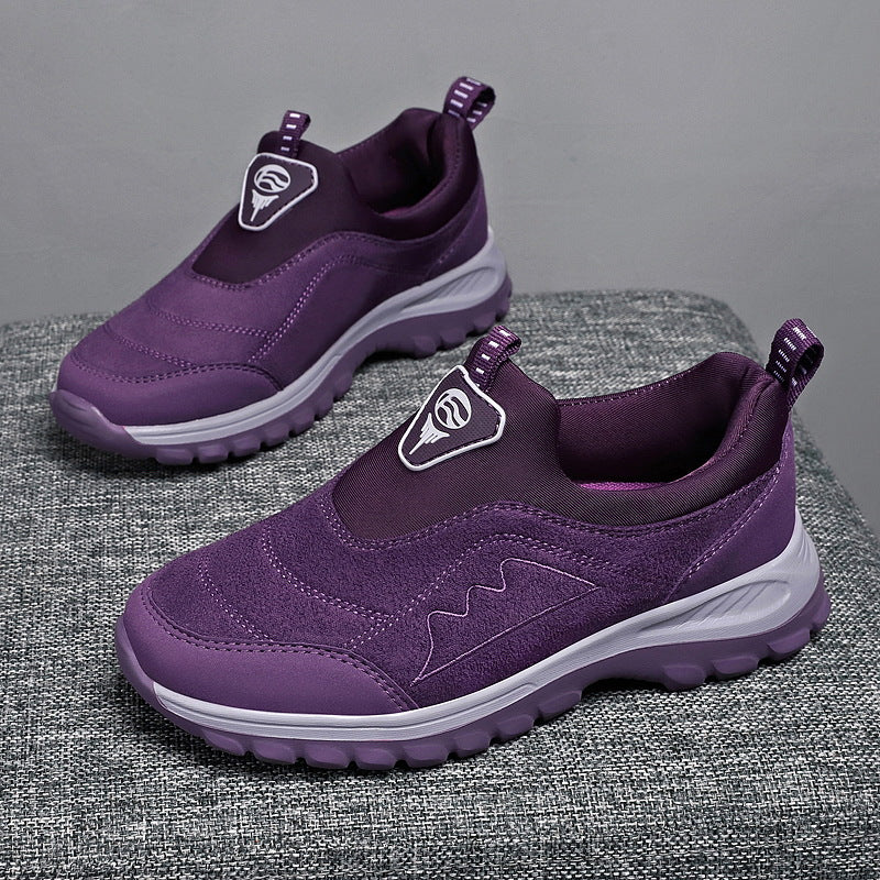 Damen Leichte und flexible Sport-Sneaker mit elastischem Einstieg R&B