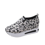 Damen Sportliche Slip-On Sneakers mit floralem Muster und rutschfester Sohle R&B