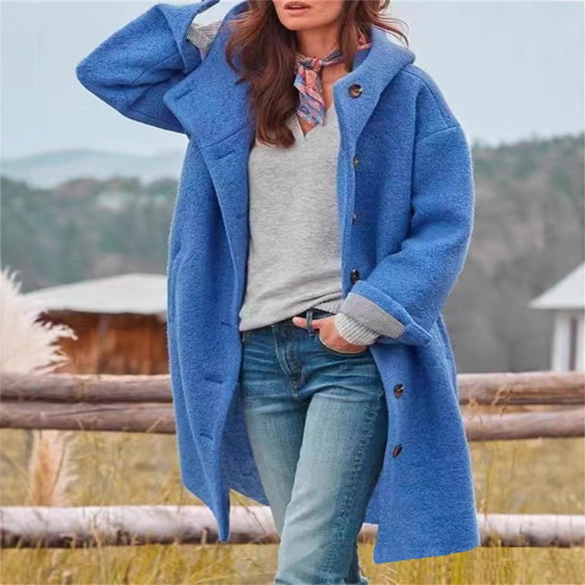 Damen oversized Freizeitmantel mit modischem Schnitt R&B