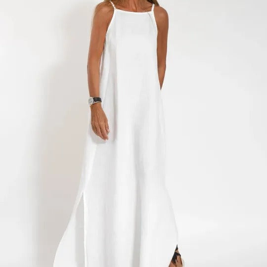 Damen Maxi-Kleid mit elegantem Schnitt und feinen Trägern R&B