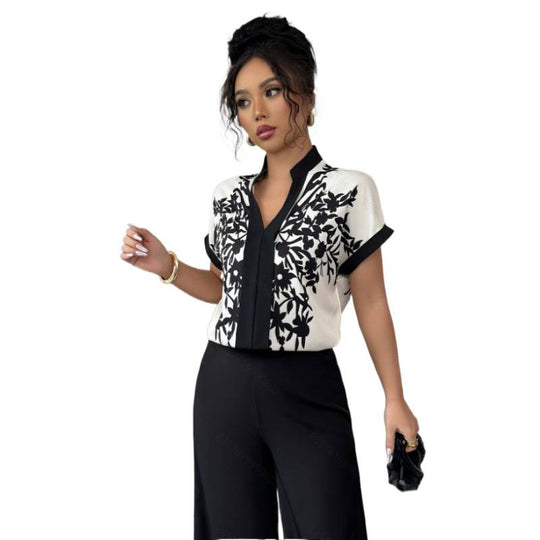 Damen Bluse mit floralen Details und elegantem Schnitt R&B