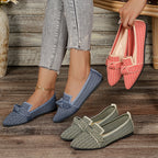 Damen Flache Slipper mit elegantem Muster R&B
