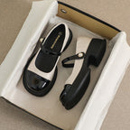 Damen Mary-Jane Schuhe mit modischem Riemen und komfortablem Blockabsatz