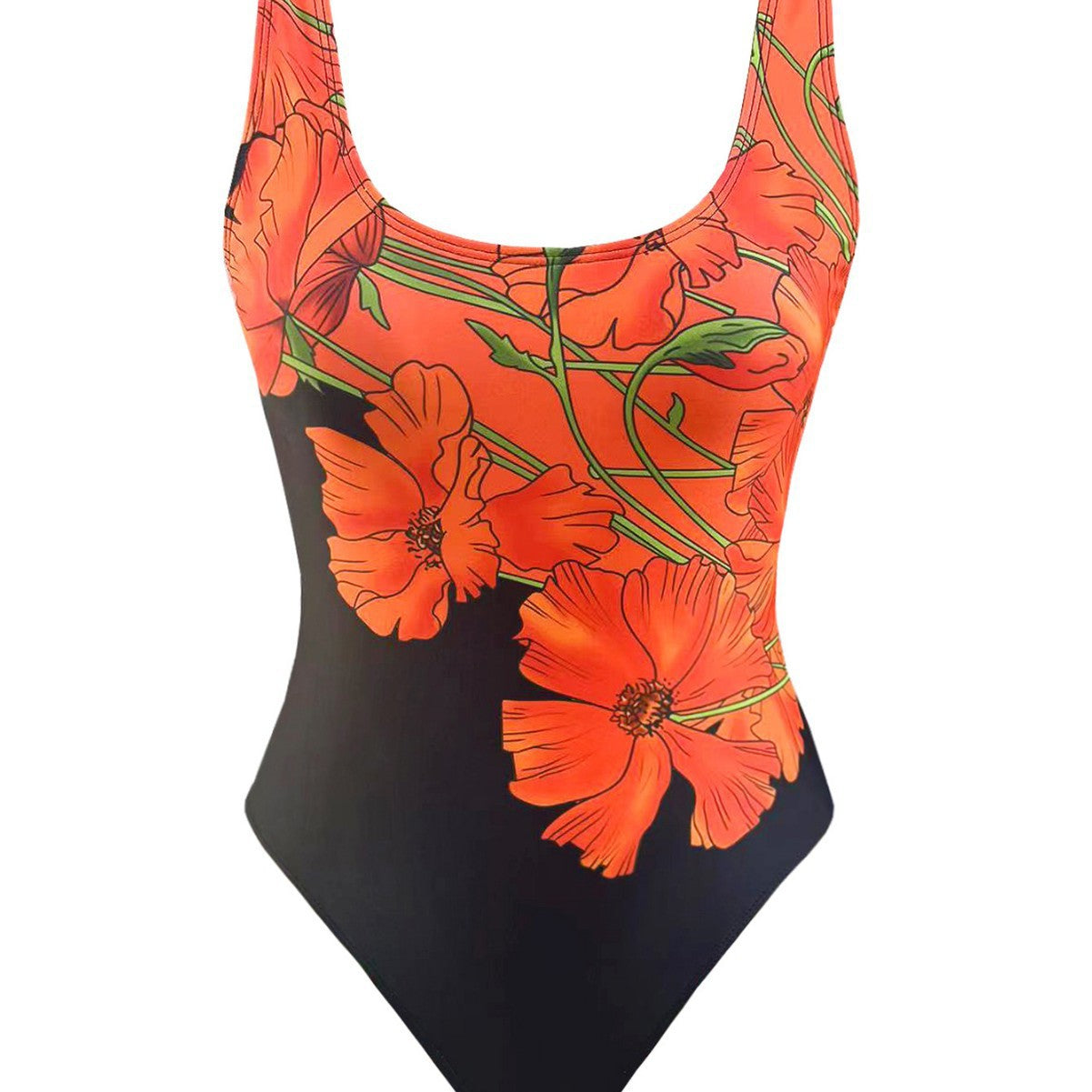 Damen Einteiler Badeanzug mit floralem Design R&B