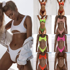 Damen Extravagantes Badeoberteil mit Cut-Outs R&B