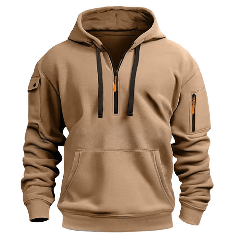 Herren Kapuzensweater mit Reißverschluss und praktischen Seitentaschen R&B