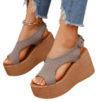 Damen Wedge-Sandalen mit perforiertem Obermaterial und anatomischem Fußbett R&B