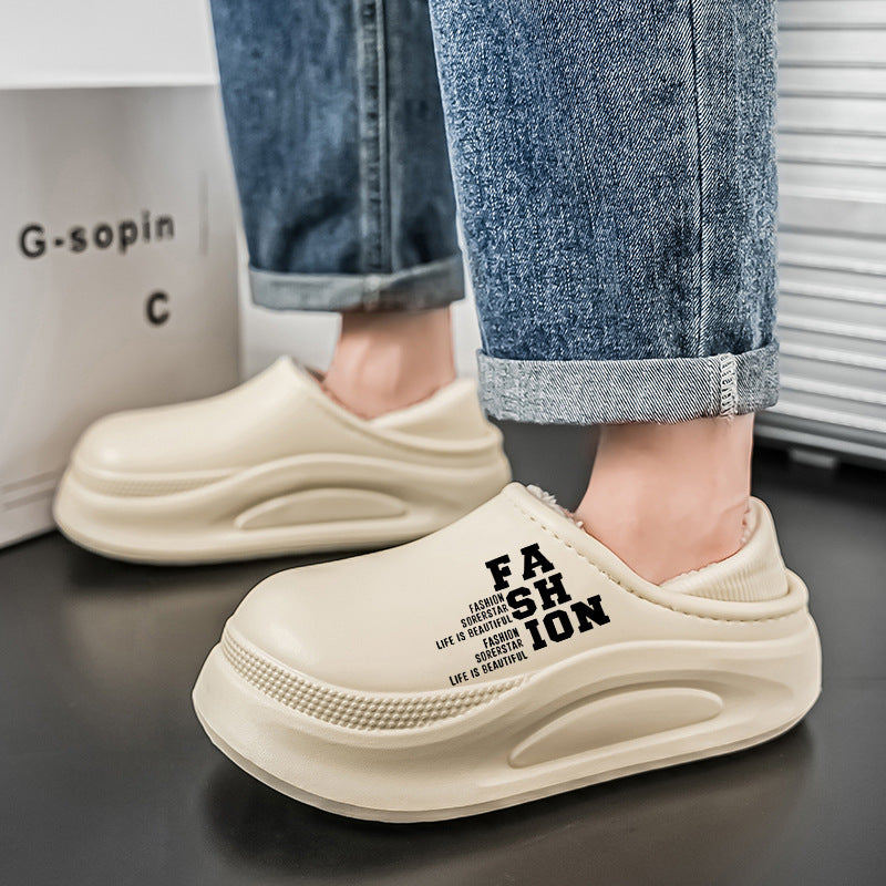 Damen Bequeme Hausschuhe mit warmem Innenfutter und rutschfester Sohle R&B