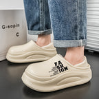 Damen Bequeme Hausschuhe mit warmem Innenfutter und rutschfester Sohle R&B