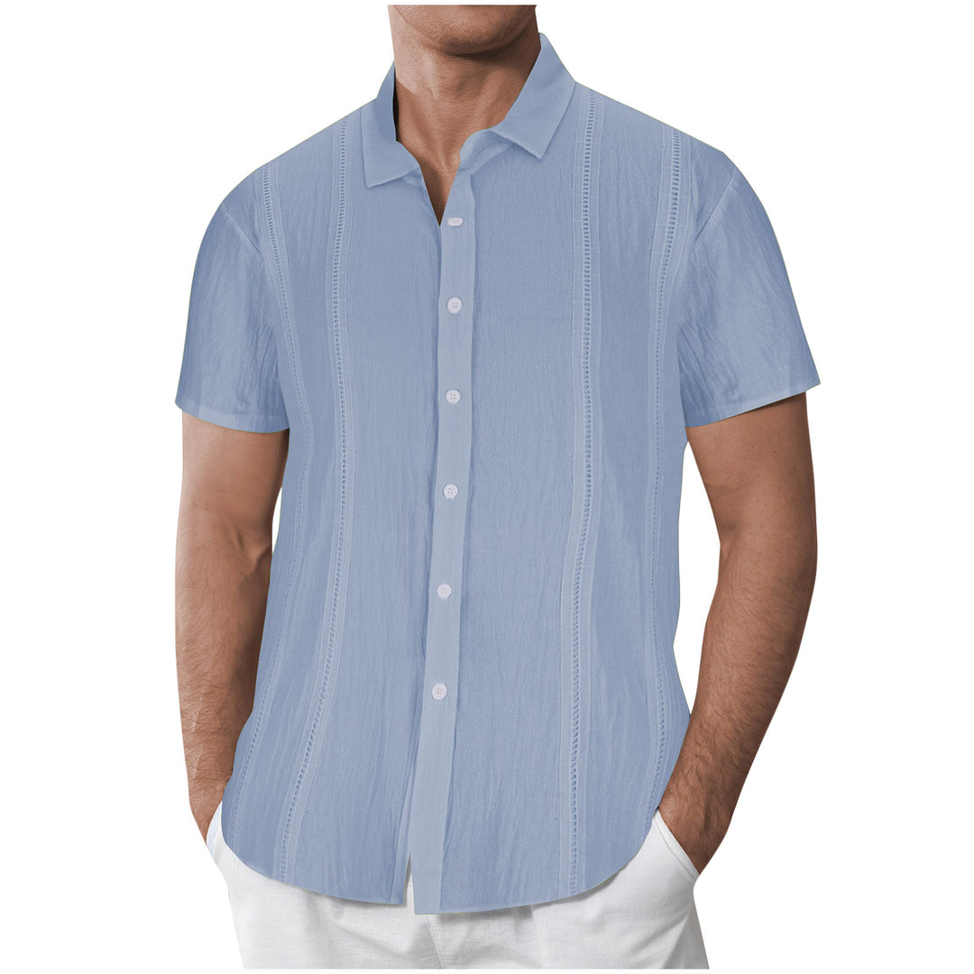 Herren Kurzarmhemd mit stilvollem Strukturdesign R&B