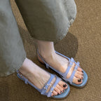 Damen Riemchen-Sandalen mit komfortablem Fußbett und modischem Schnallen-Design R&B