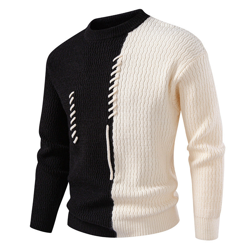 Herren modischer Strickpullover mit innovativen Strukturdetails und einzigartigem Design R&B