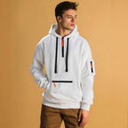Herren sportlicher Hoodie mit praktischen Taschen und modischem Reißverschluss R&B