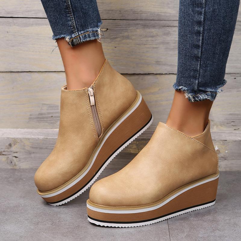 R&B | Stiefeletten mit Reißverschluss und Plateau