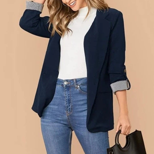 Damen Eleganter und stilvoller Blazer mit Streifenmuster R&B