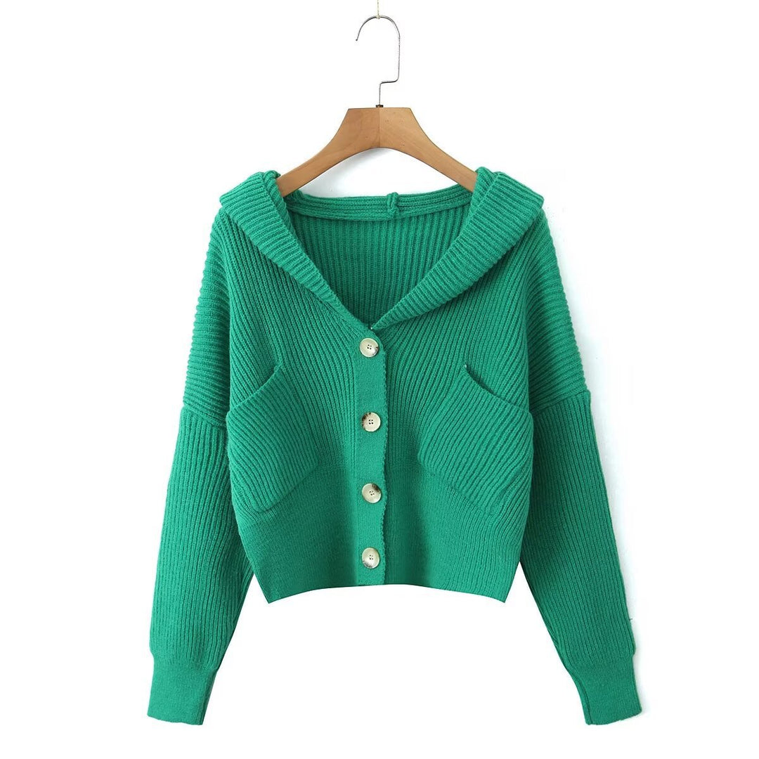 Damen lässige Strickjacke mit Kapuze und praktischen Taschen R&B