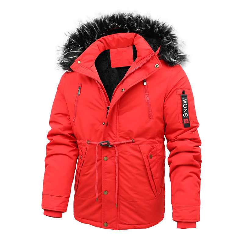 Herren isolierte Funktionsjacke mit abnehmbarer Kapuze R&B