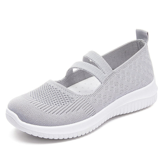 Damen Komfortable Slip-On Sneakers mit verstellbarem Riemen R&B