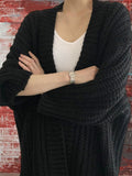 Damen Großer Strickcardigan mit offenem Schnitt und breiten Ärmeln R&B