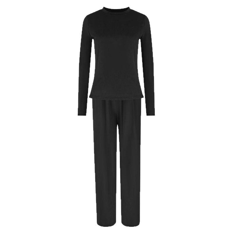 Damen lässiges Freizeit-Set mit hautsympathischem Material und modischem Knotendetail EB