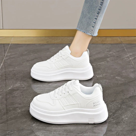 Damen Trendige Plateau-Sneaker mit weicher Polsterung und rutschfester Sohle R&B