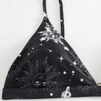 Damen Triangel-Bikini mit einzigartigem Sternenmotiv und verstellbaren Trägern