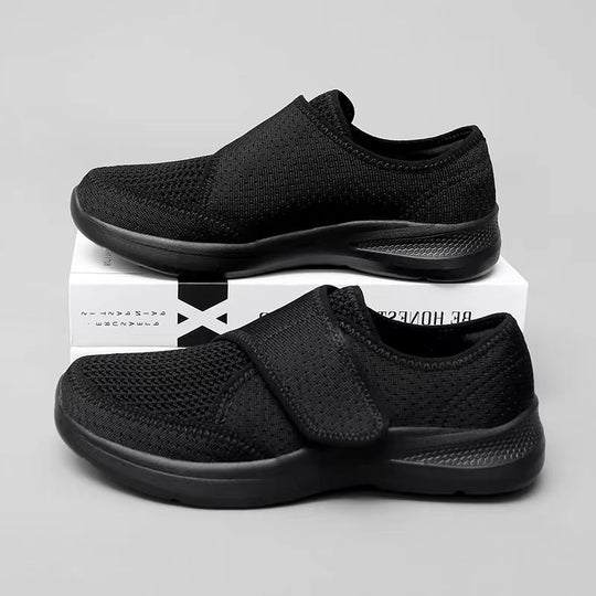 Damen Bequeme Tragbare Sneakers mit elastischem Klettverschluss R&B
