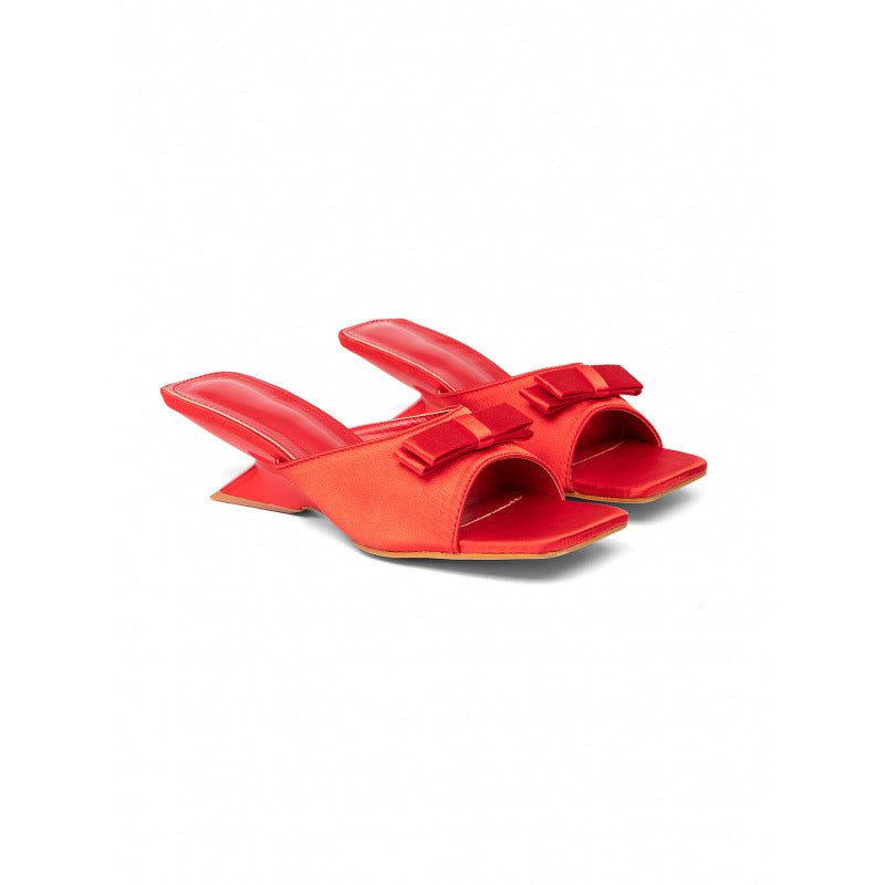 Damen elegante Slingback-Sandalen mit modischem Schleifendetail R&B