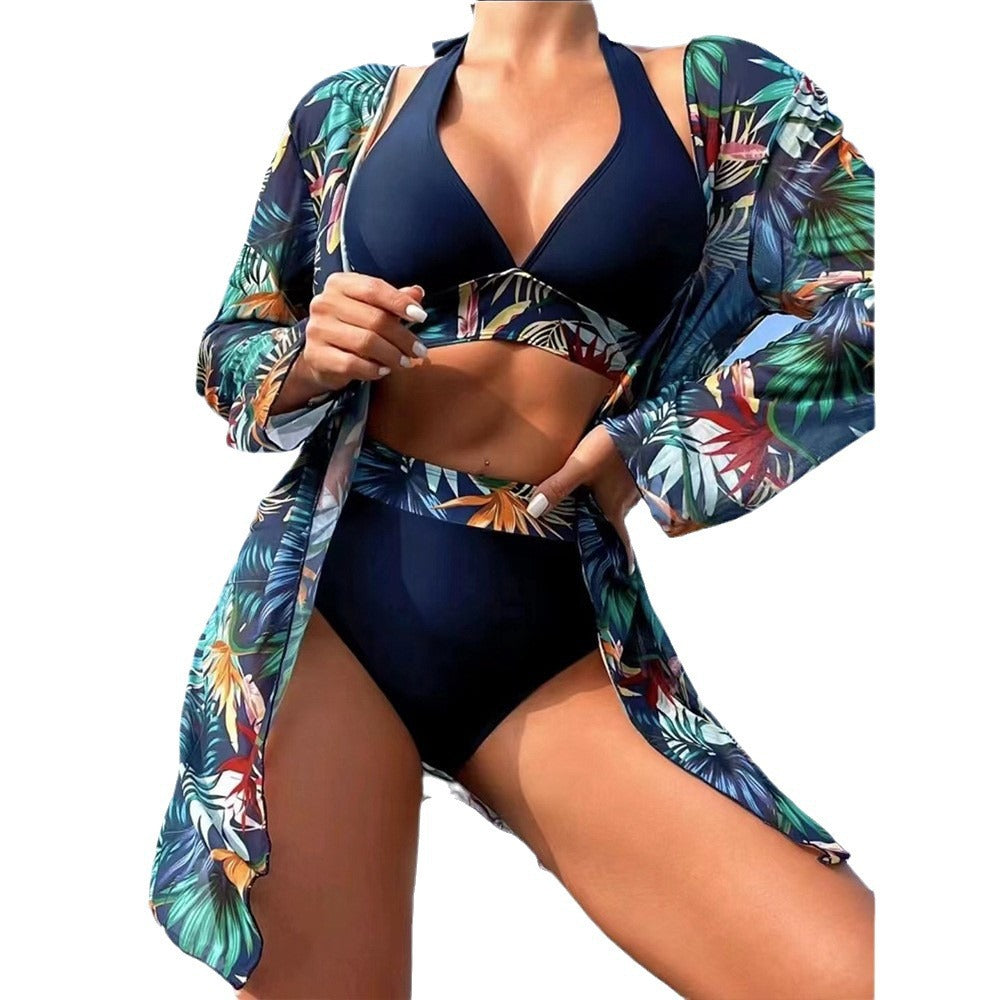 Damen Bikini-Set mit floralem Cover-Up R&B